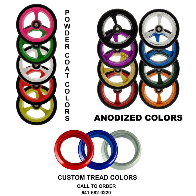 Aluminum DOUBLE Soft-Roll Caster - Pairs